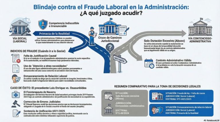 Joyas de jurisprudencia | Contratación administrativa sin causa y competencia del orden social