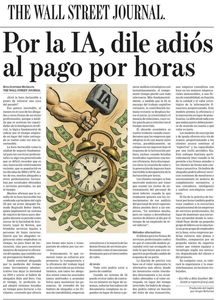 Apuntes | La inteligencia artificial y la reconfiguración del trabajo profesional: organización y valor en transformación