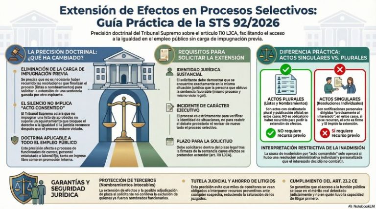 Gema de jurisprudencia | Extensión de efectos y procesos selectivos