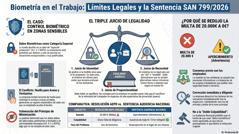 Debates | Biometría en el acceso a vestuarios: minimización de datos y límites al control empresarial